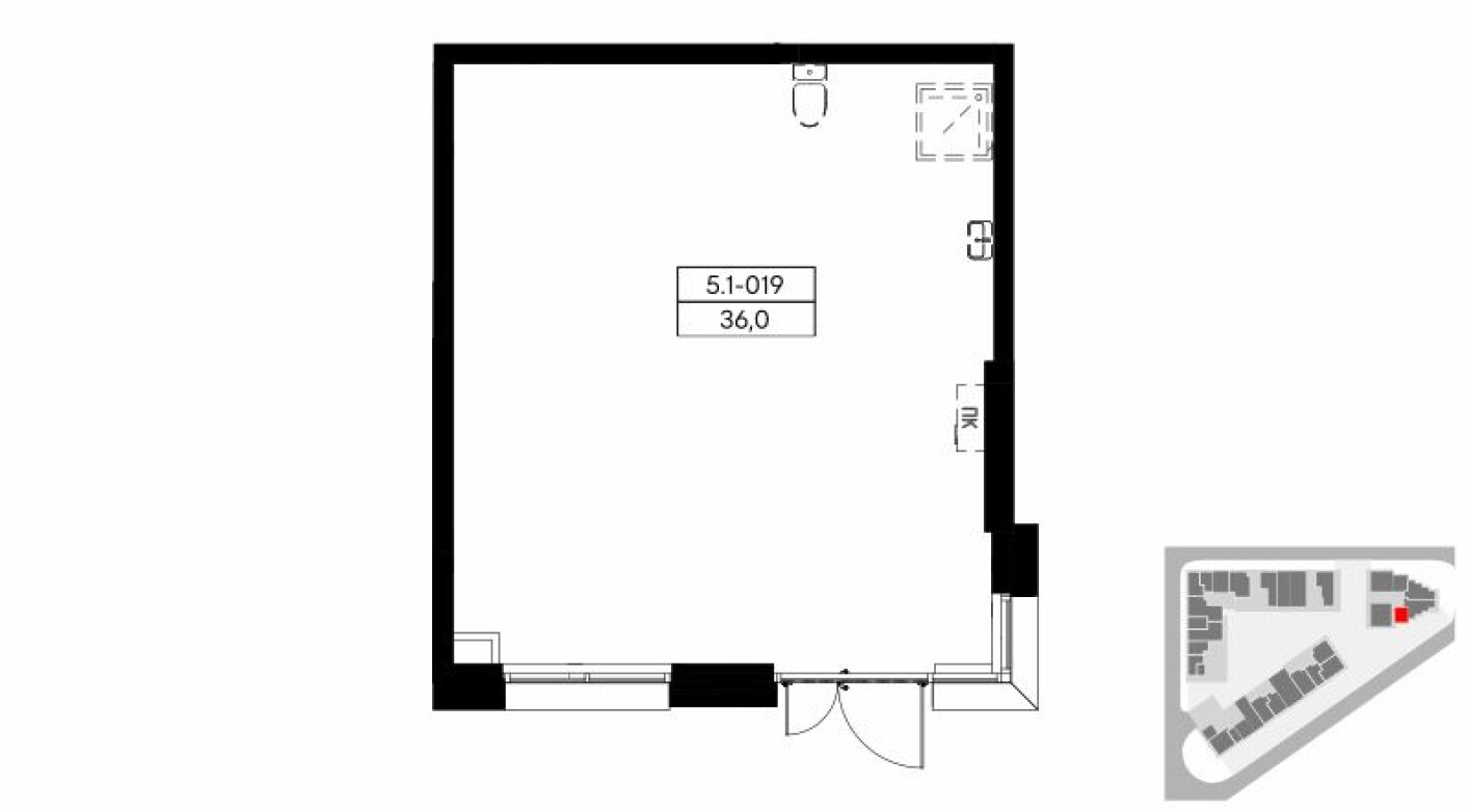 Планировка — Торговое помещение, 36.0 м²