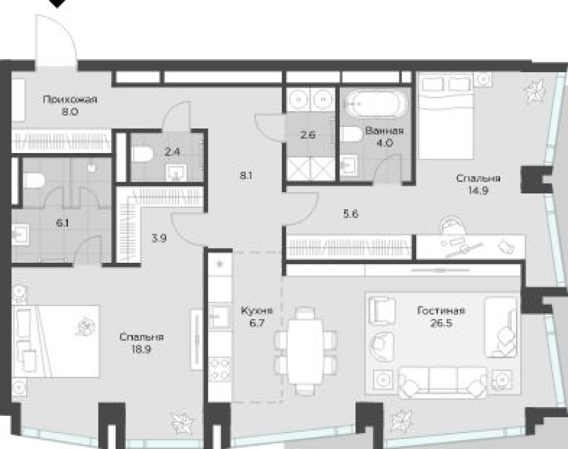 2к. квартира