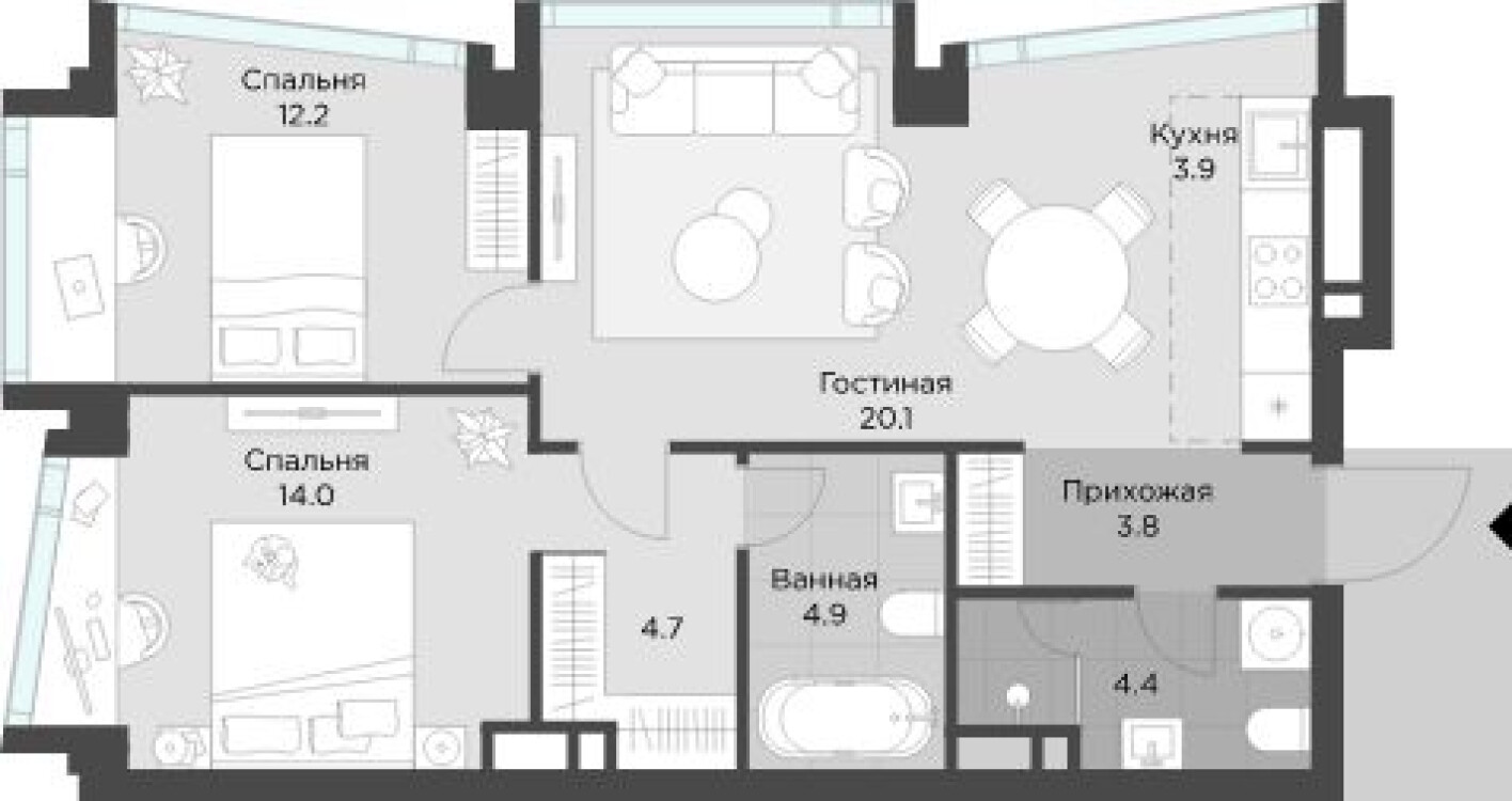 2к. квартира