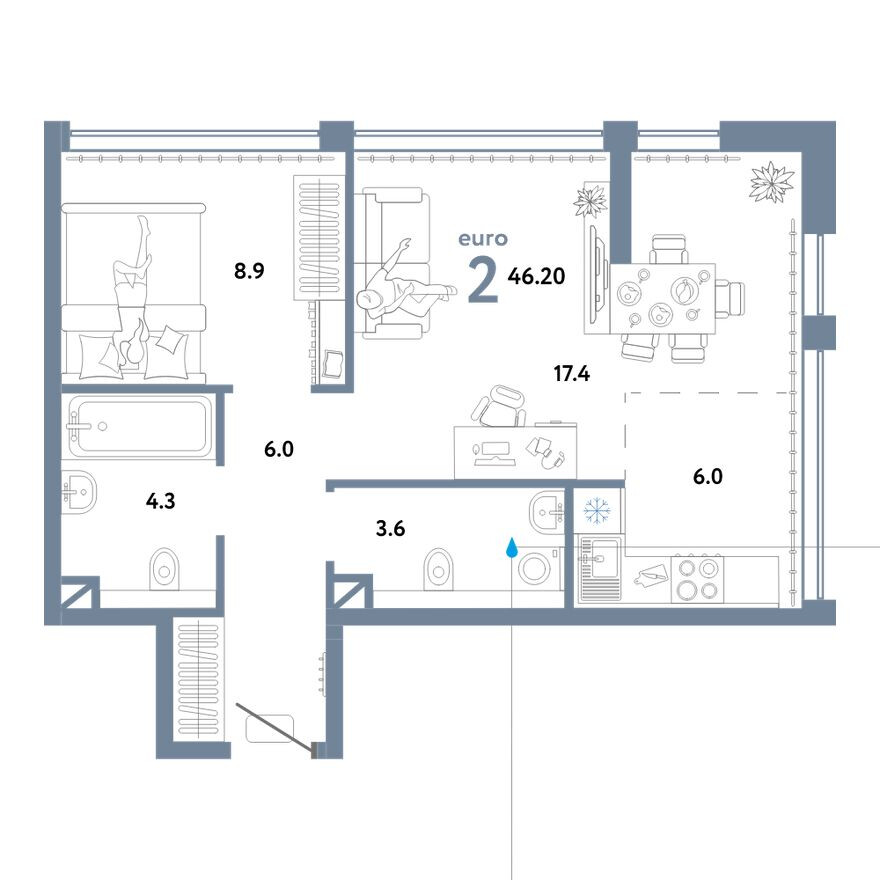 2е квартира