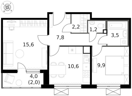 2к. квартира