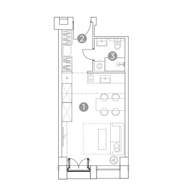 1к. апартаменты