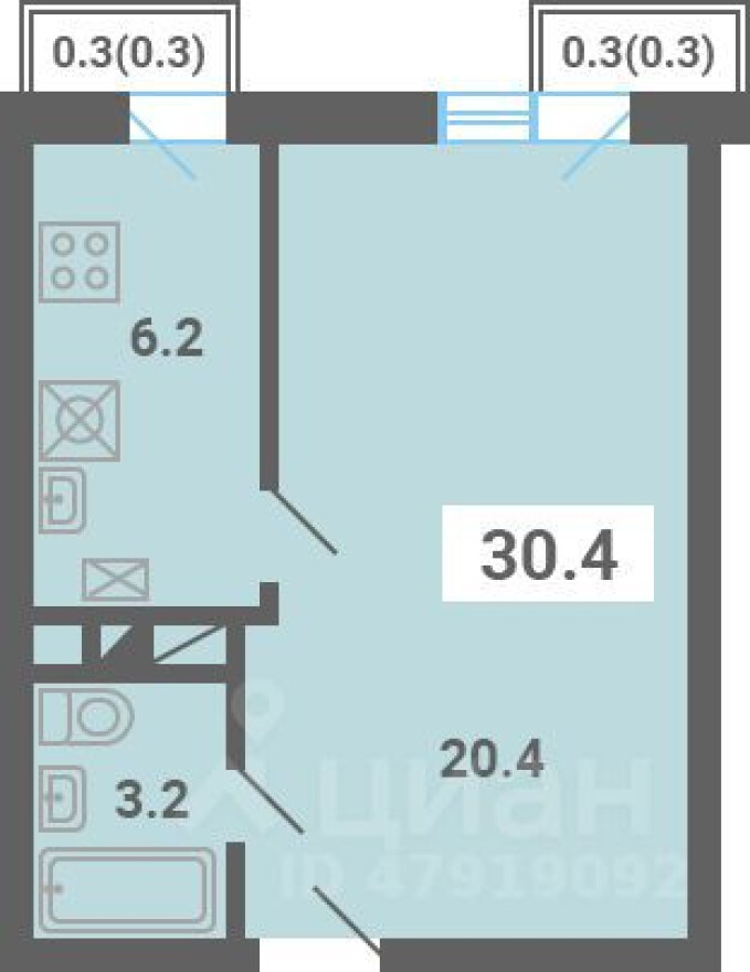 1к. квартира