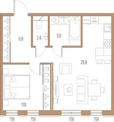 1к. квартира