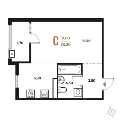 1к. квартира