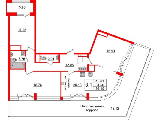 3к. квартира