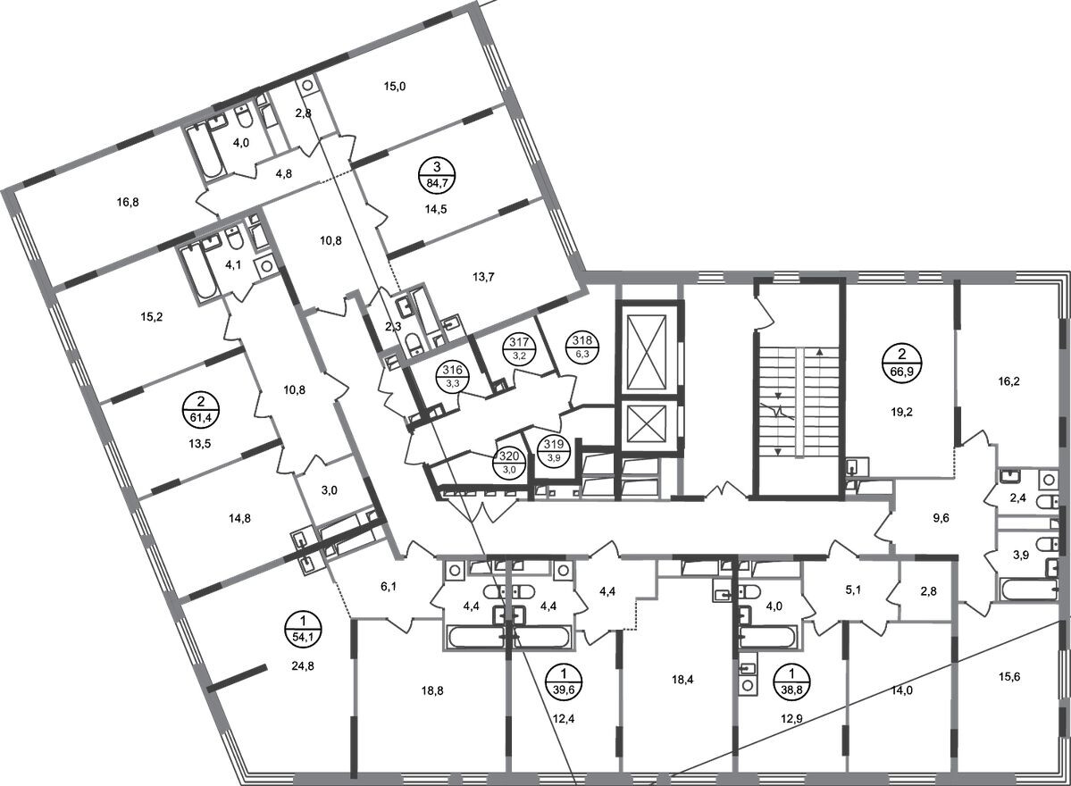Кладовая на этаже, 3.9 м²