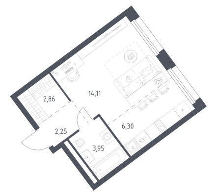 1к. квартира