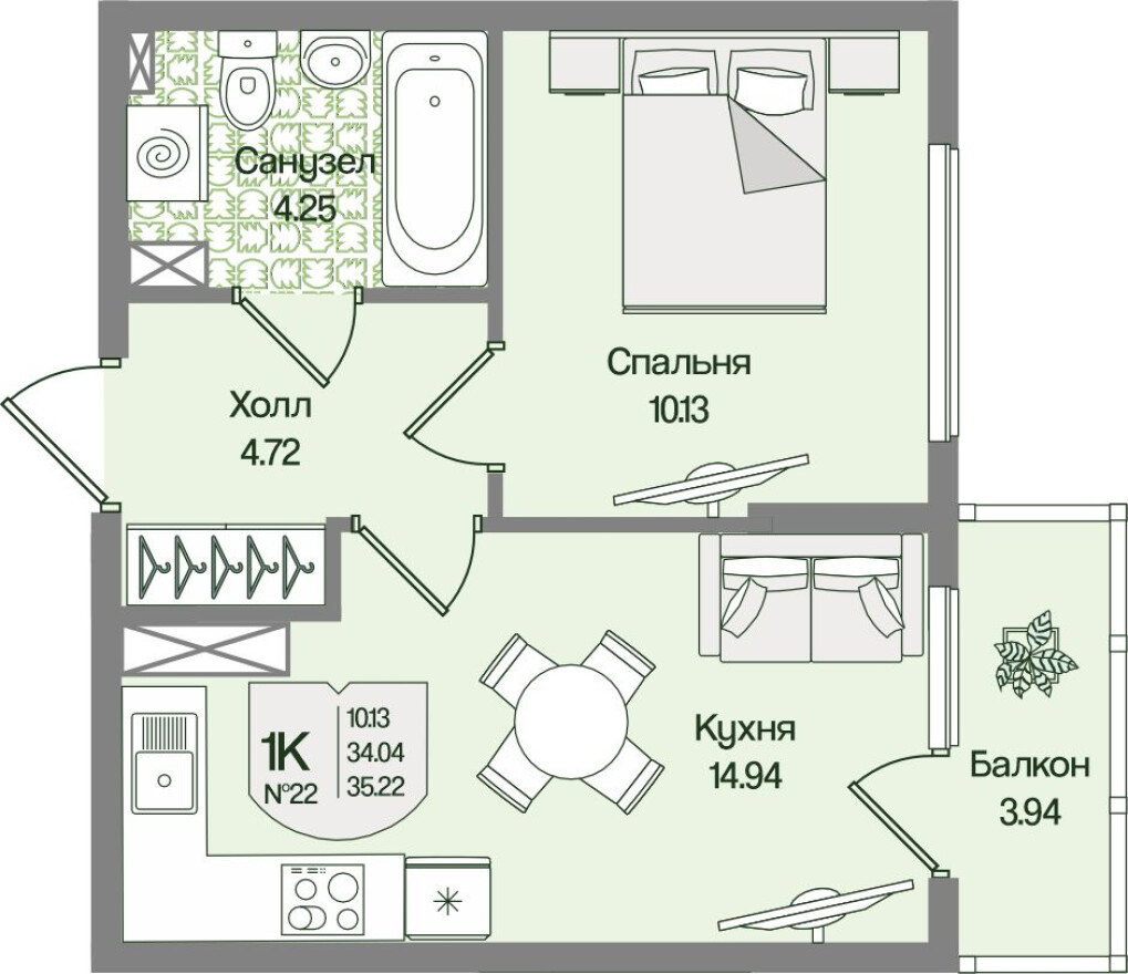 1к. квартира