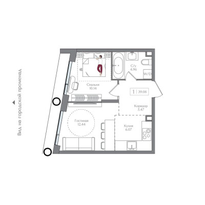 1к. квартира