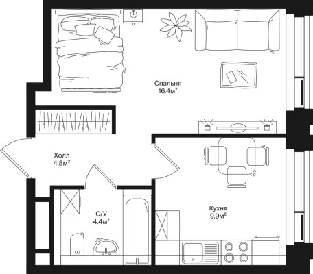 1к. квартира