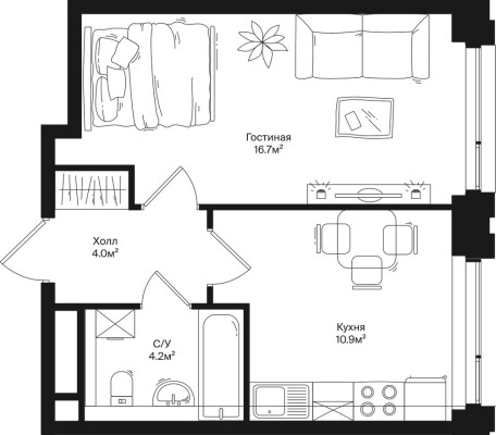 1к. квартира