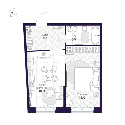 1к. квартира