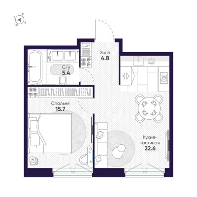 1к. квартира