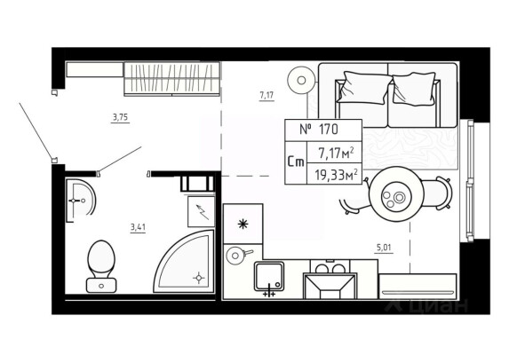 1к. квартира