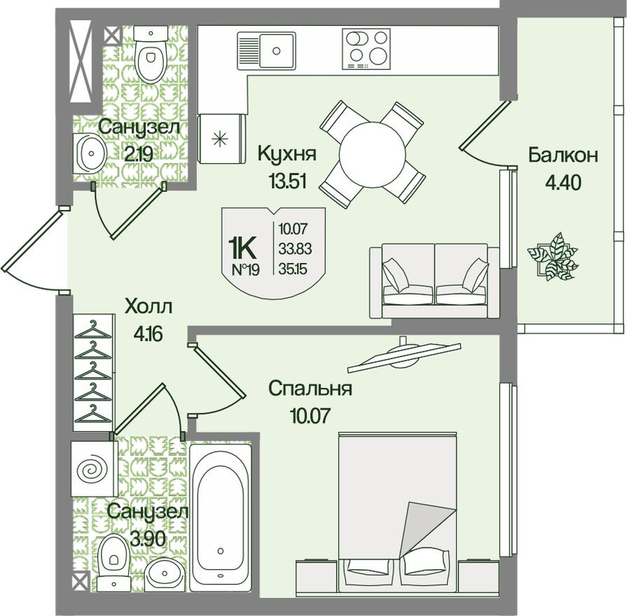 1к. квартира