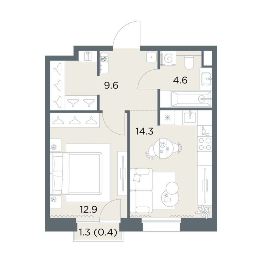 1к. квартира