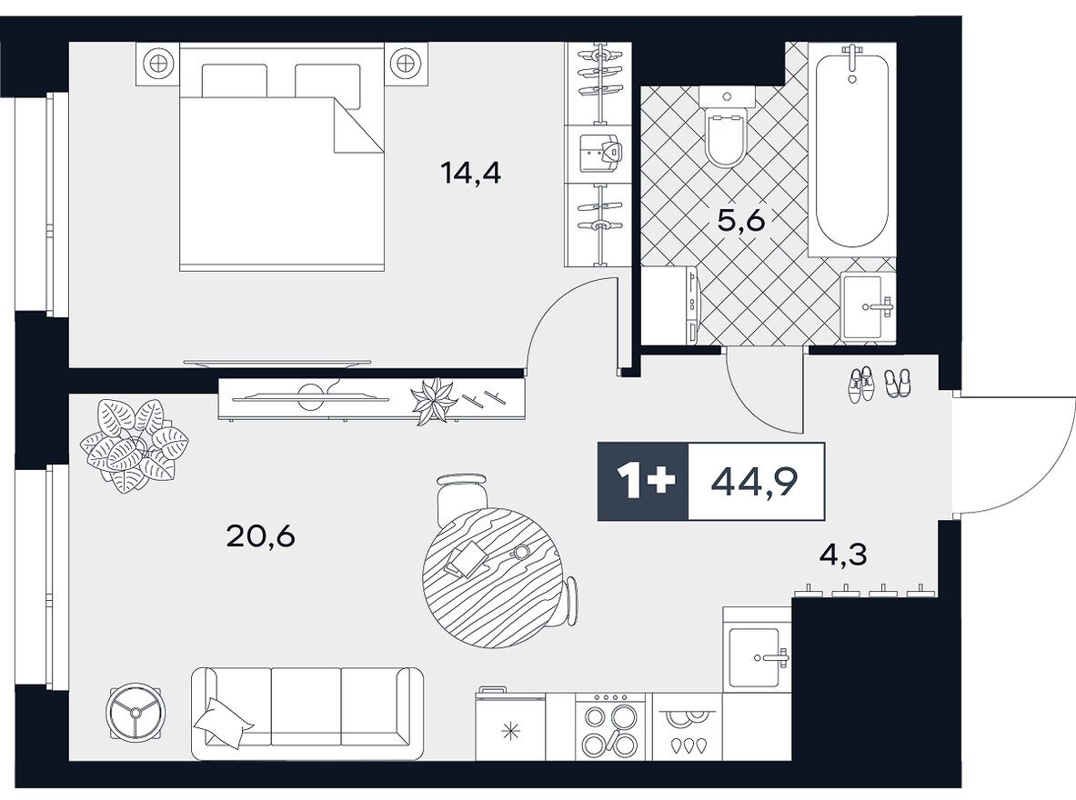 1к. квартира