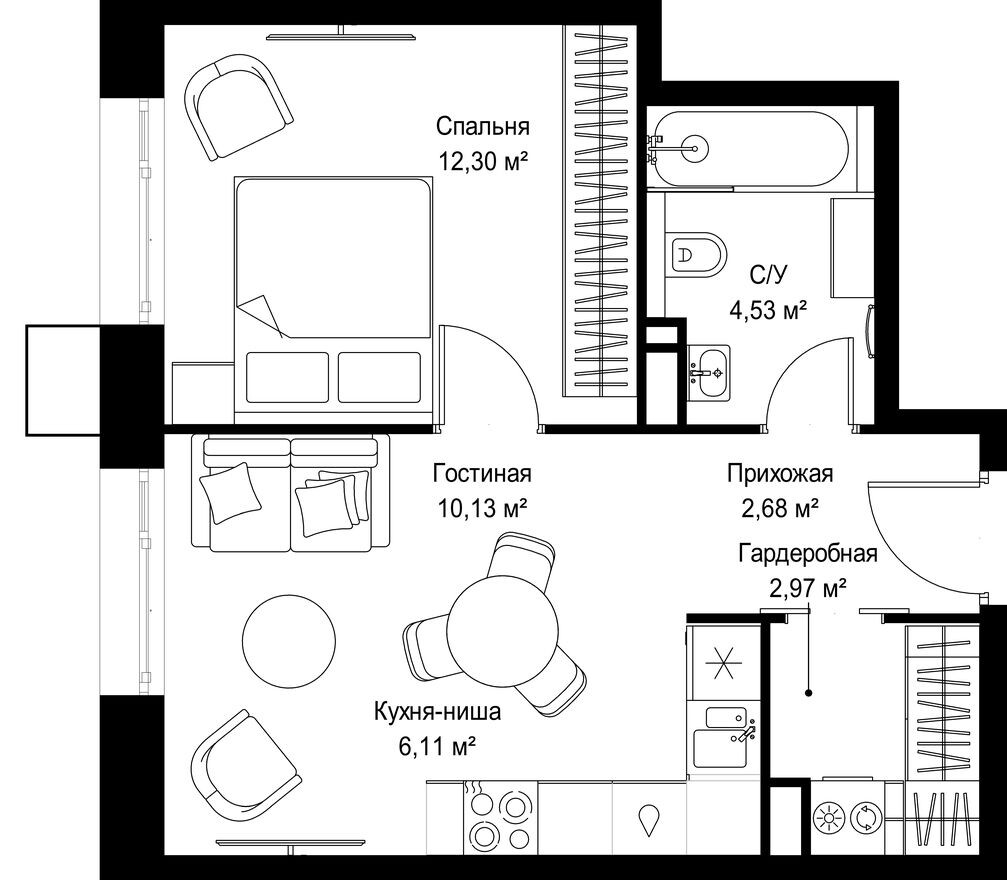 1к. квартира