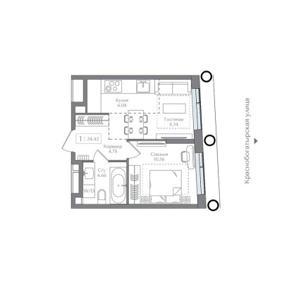 1к. квартира