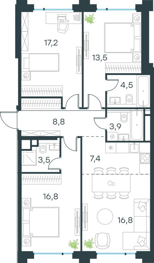 4к. квартира