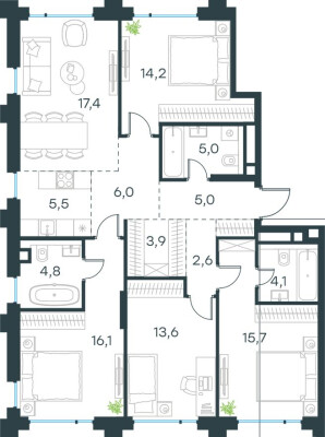 5к. квартира