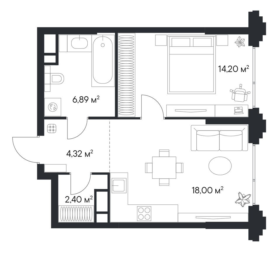 1к. квартира