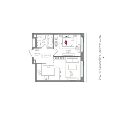 1к. квартира