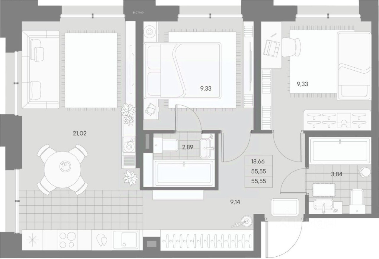 2к. квартира