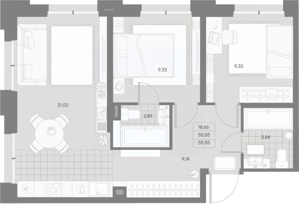 2к. квартира