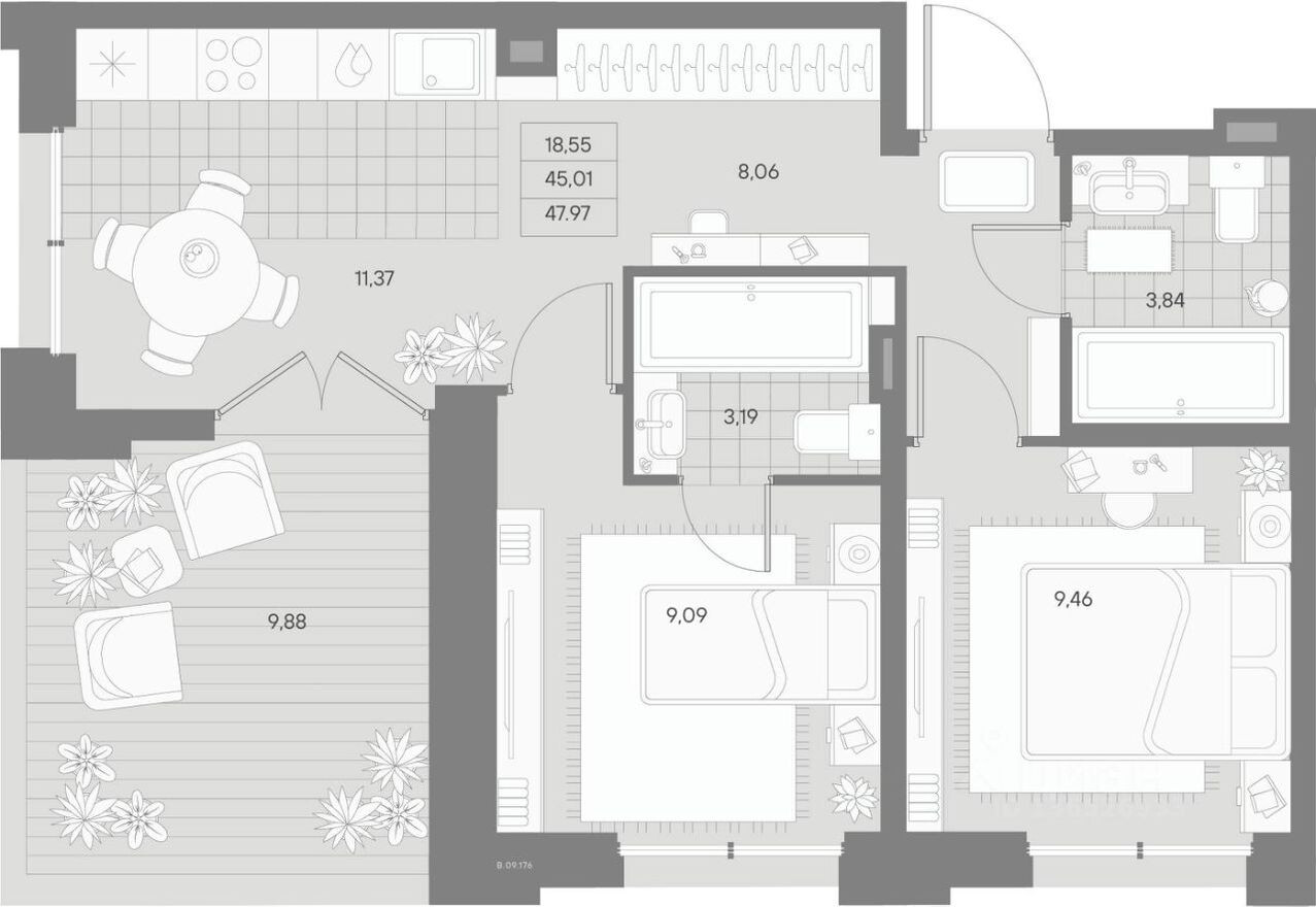 2к. квартира