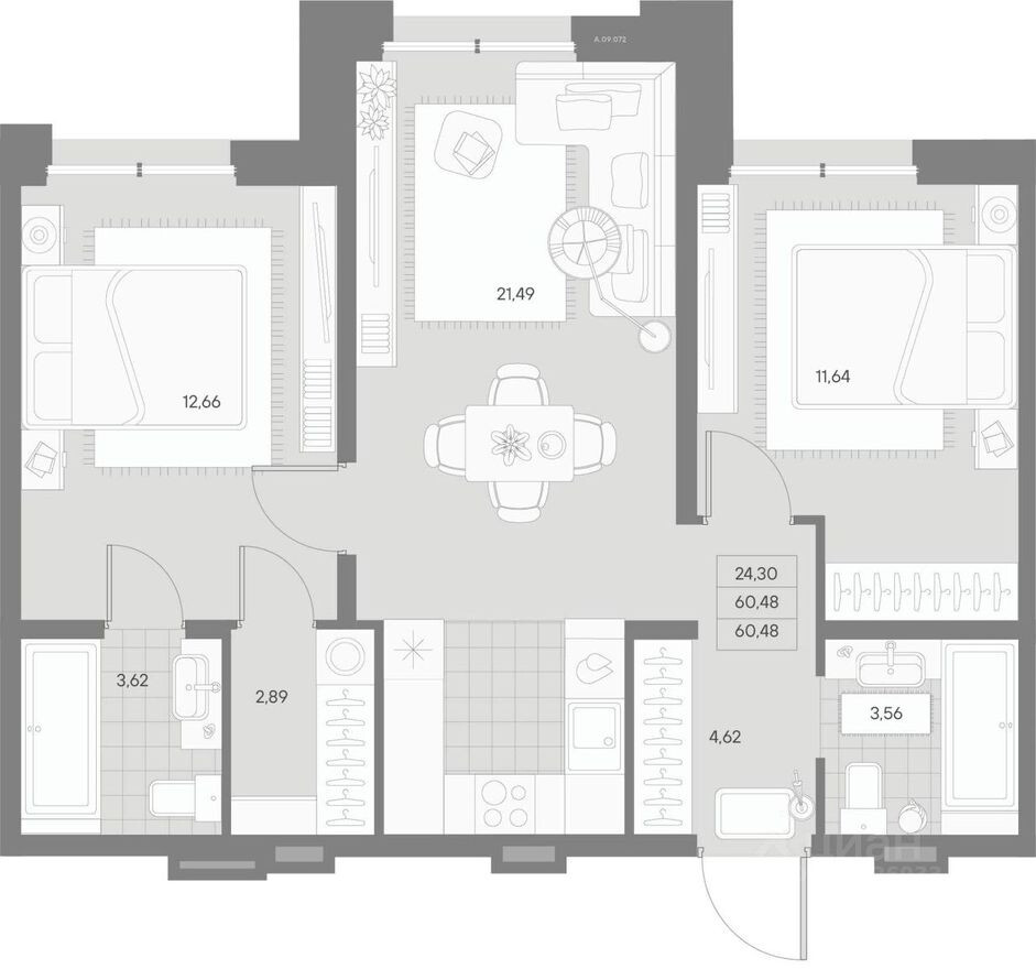 2к. квартира