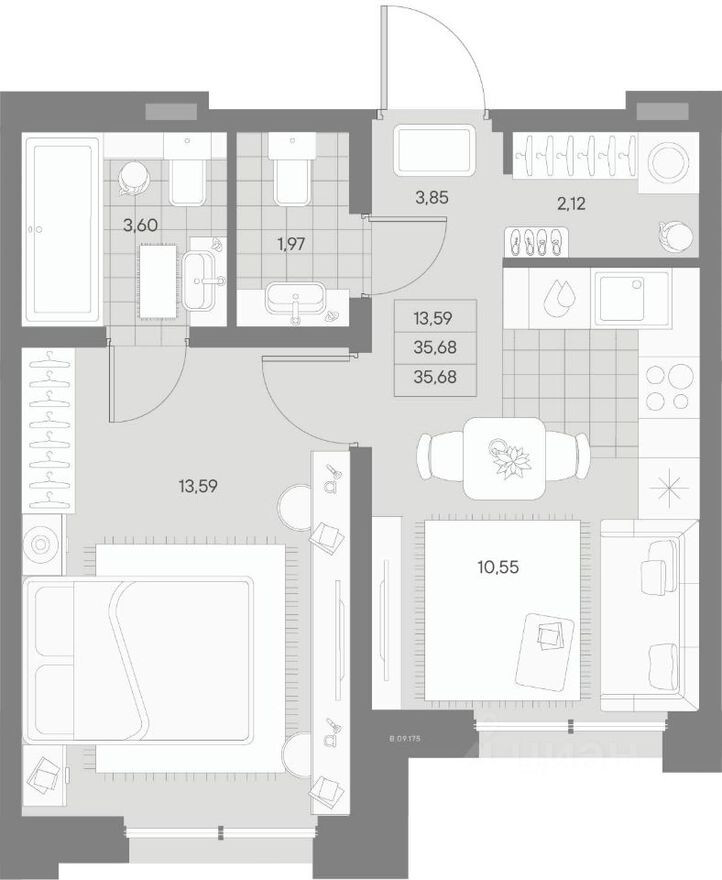 1к. квартира