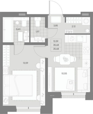 1к. квартира