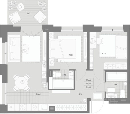 2к. квартира