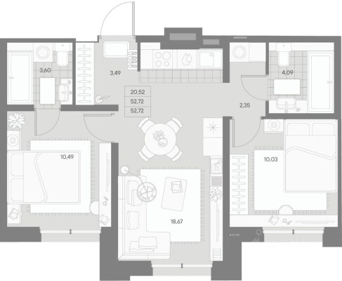 2к. квартира