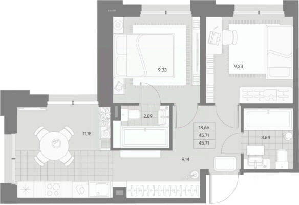 2к. квартира