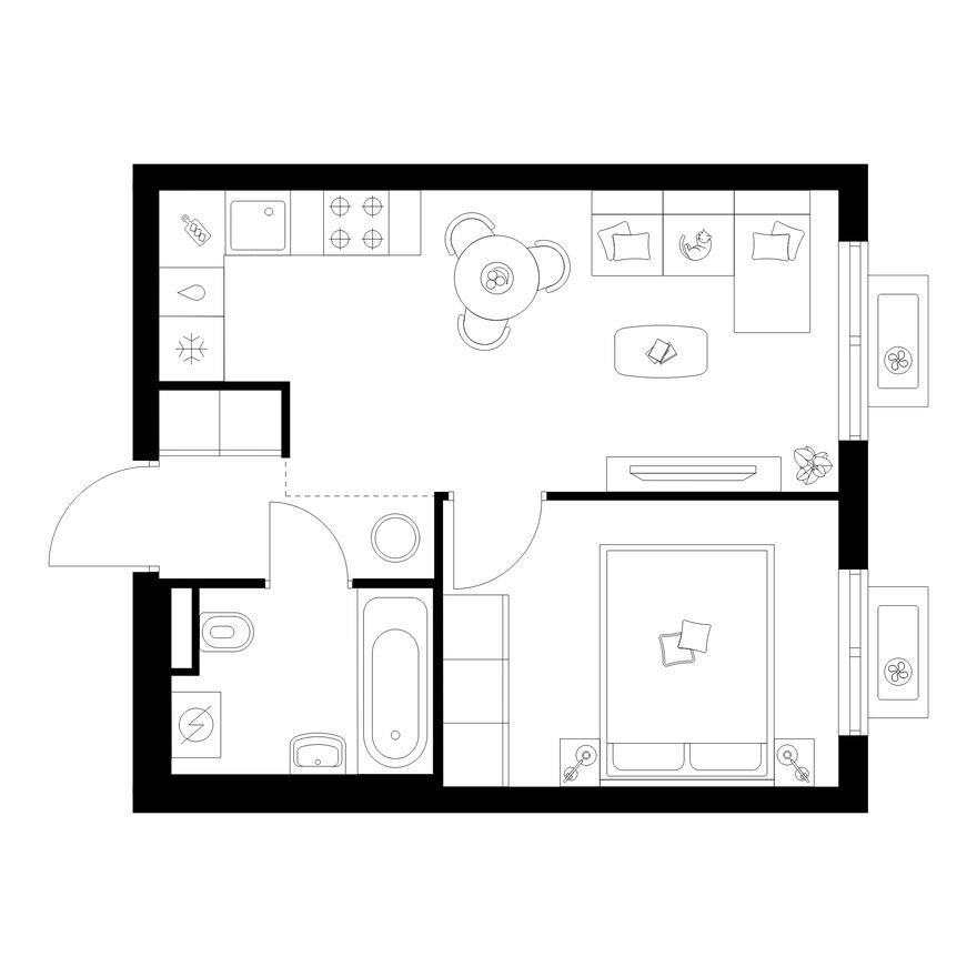 1к. квартира