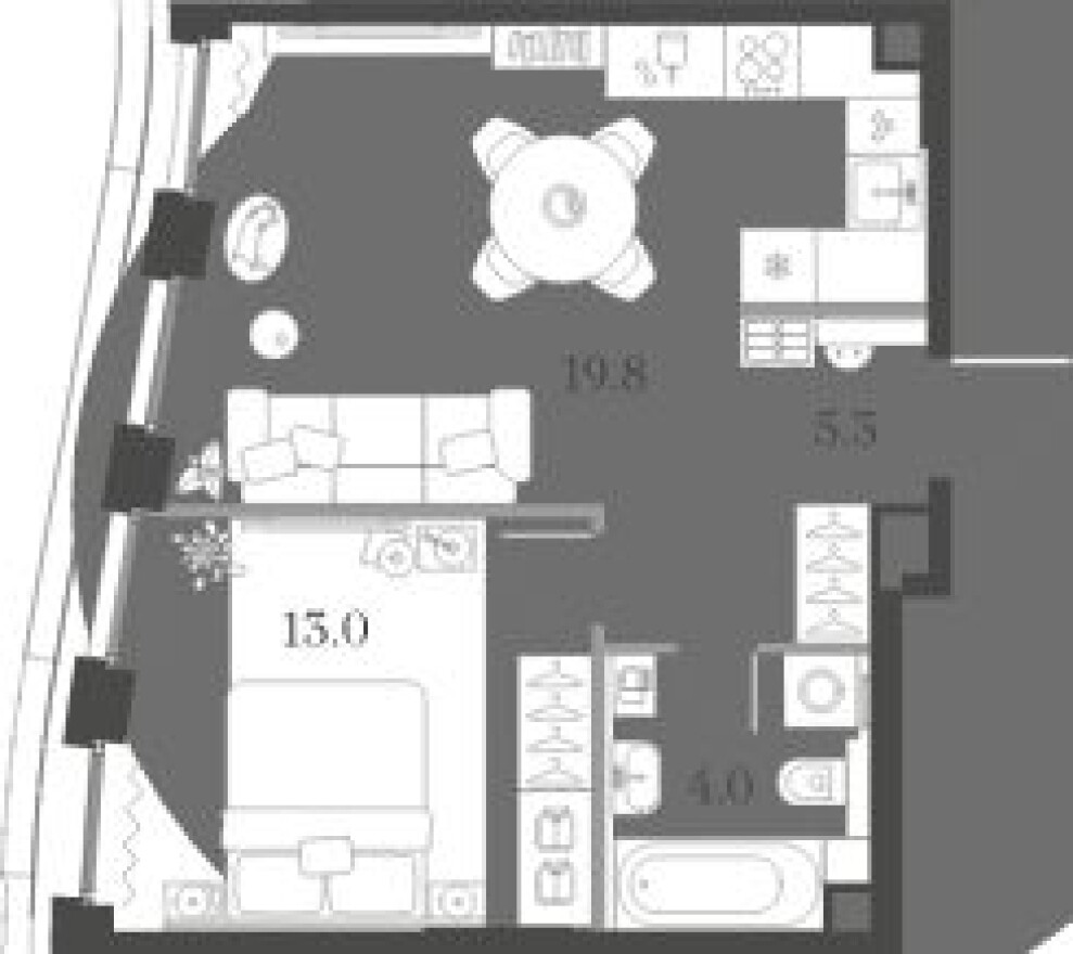 1к. квартира