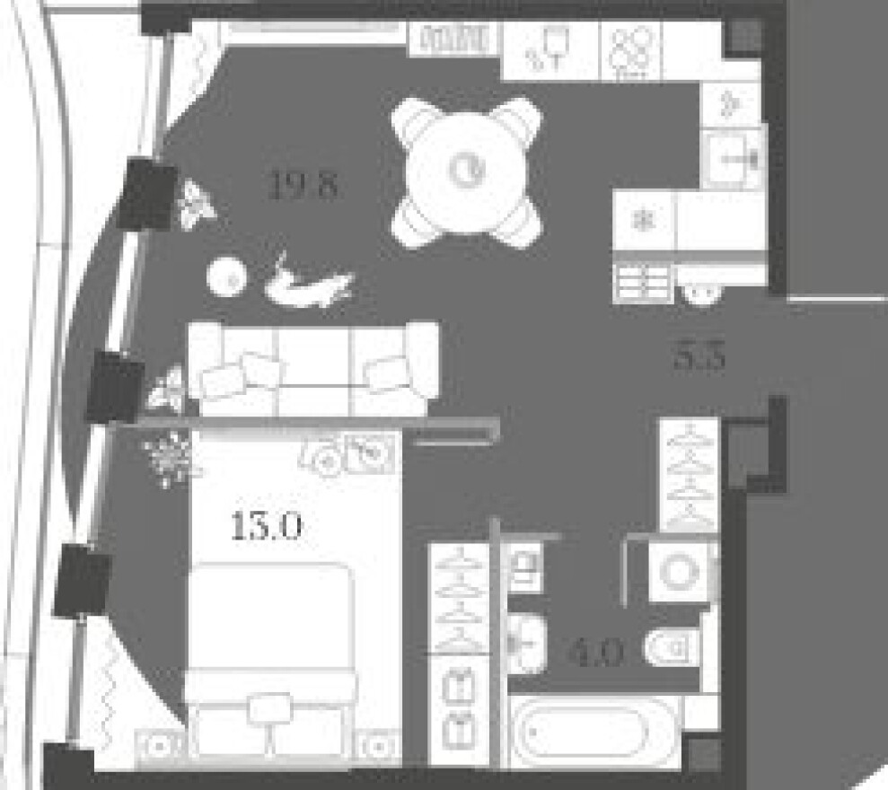 1к. квартира