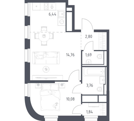 1к. квартира