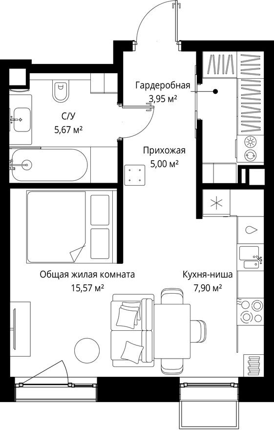1к. квартира