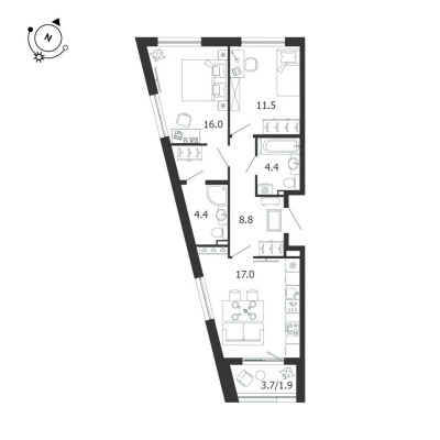 2к. квартира