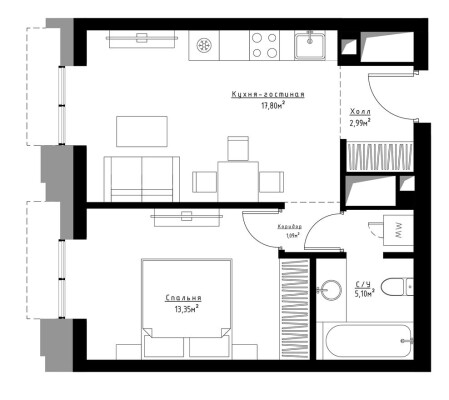 1к. квартира
