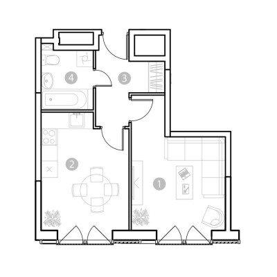 1к. апартаменты