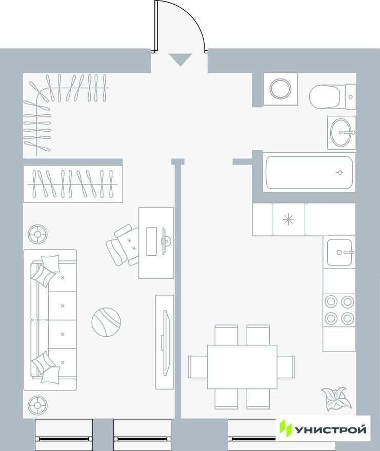 1к. квартира