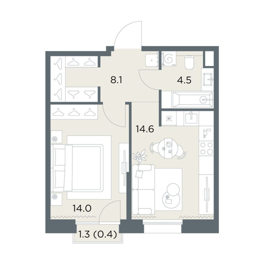 1к. квартира