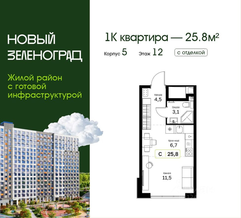 1к. квартира