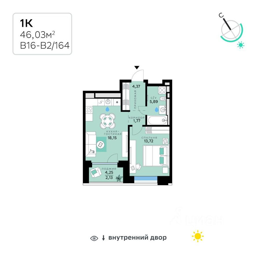 1к. квартира