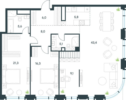 4к. квартира